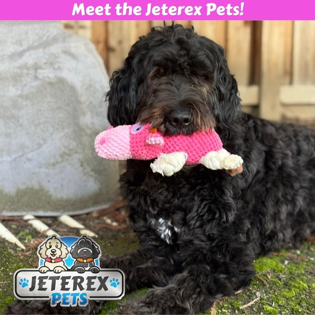 Large Dog Toy - Pink Cow Squeaky Dog Toys for Large Dogs