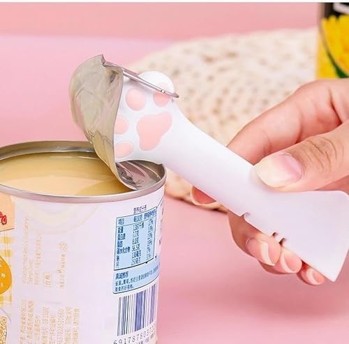 Cat Food Spoon, Pet Food Can Spoon & Scoop, Cat Dog Food Spatula for Wet Food, Pet Can Opener with Mini Spatula for Dogs Cats Feeding Can, White, Set of 2|B0DB274YRX