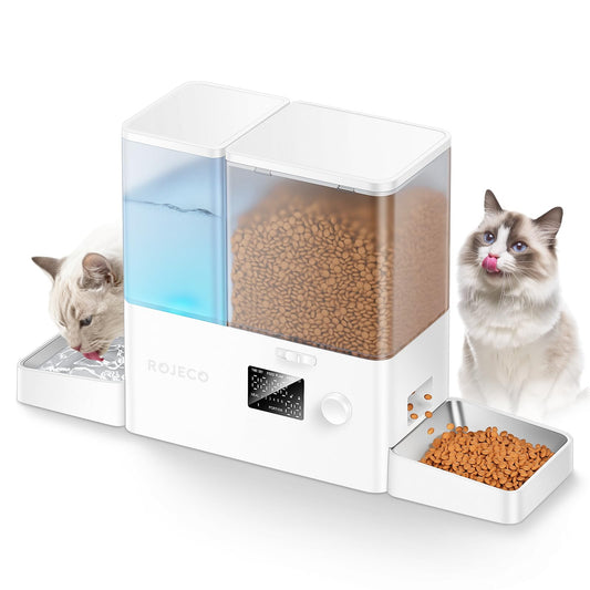 Rojeco 36Cups/8.5L Pet Automatic Cat Feeder and Gravity Water Dispenser