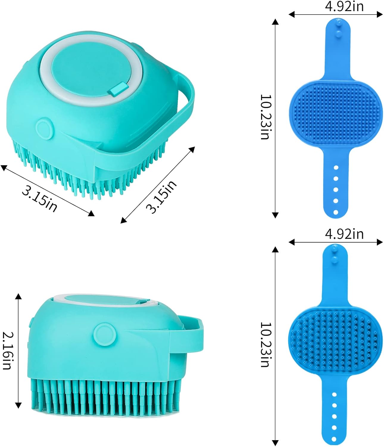Comotech 3PCS Dog Bath Brush