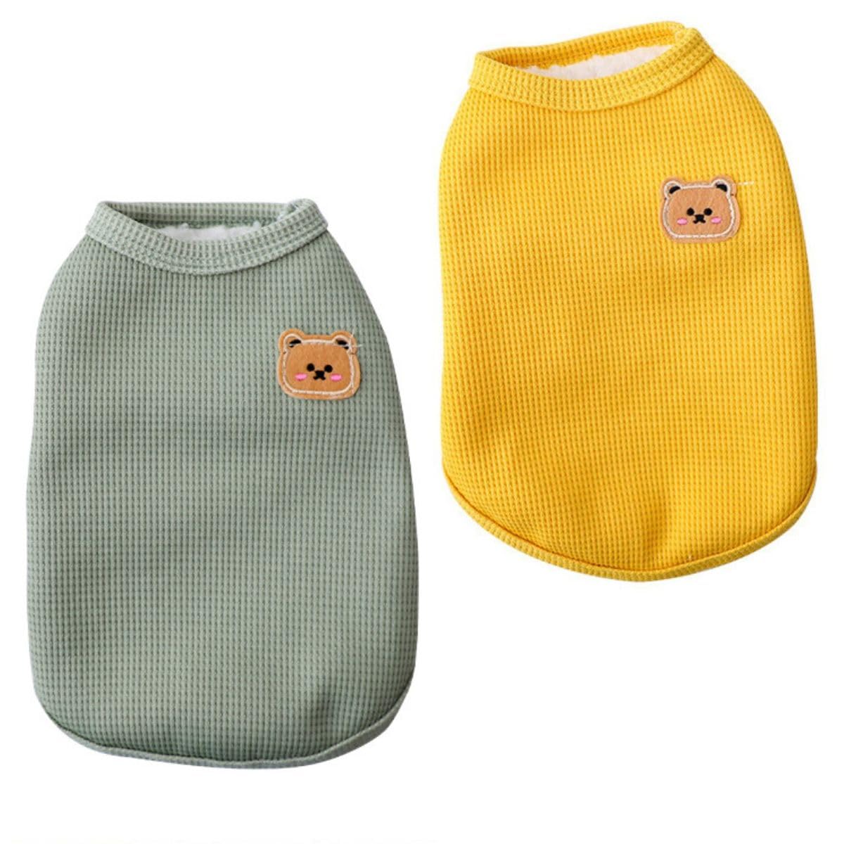 Cotton Dog Shirt Summer Lightweight Pet T-Shirts Soft Breathable Stretchy Cats Dogs Tee Shirt Sleeveless Vest Dog Apparel for Medium Small Dog Clothes 3PCS Yellow&Green&Pink