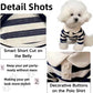 MANON ROSA Cute Dog Clothes Boy Dog Polo Shirt for Small Medium Dogs - Summer Male Puppy T Shirts for Yorkie Poodle Shih Tzu Dachshund Kittens, Striped Collared Pet Doggie Designer Outfits Red S