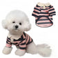 MANON ROSA Cute Dog Clothes Boy Dog Polo Shirt for Small Medium Dogs - Summer Male Puppy T Shirts for Yorkie Poodle Shih Tzu Dachshund Kittens, Striped Collared Pet Doggie Designer Outfits Red S