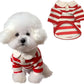 MANON ROSA Cute Dog Clothes Boy Dog Polo Shirt for Small Medium Dogs - Summer Male Puppy T Shirts for Yorkie Poodle Shih Tzu Dachshund Kittens, Striped Collared Pet Doggie Designer Outfits Red S
