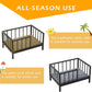 Dog Bed with Rails - Elevated Pet Metal Bed
