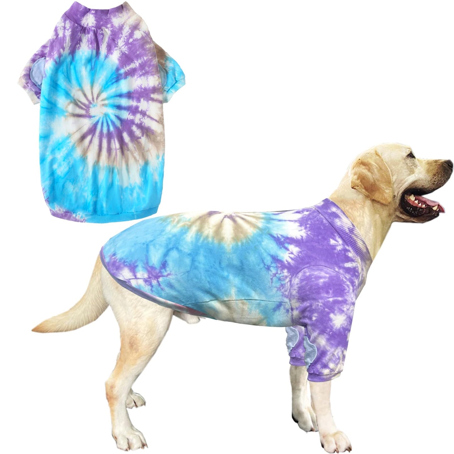 Dog Cotton Colorful Pink Orange T-Shirts Soft and Stretchy Dog Shirt Pajamas Pets Clothes for Large Dogs(XL PinkOrange)