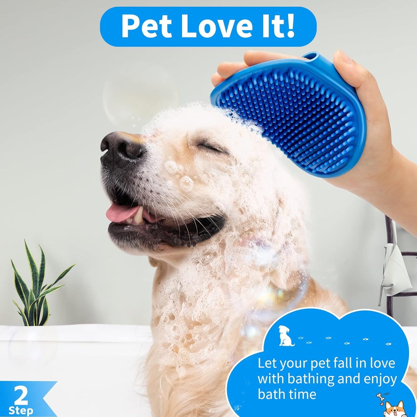 Comotech 3PCS Dog Bath Brush
