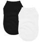 2 Pack Solid Color Dog Shirts - Lightweight, Quick Dry, Breathable Pet T-Shirts for Small to Large Dogs - Stretchy, Durable, Ideal for All Seasons and Holidays.Black White S