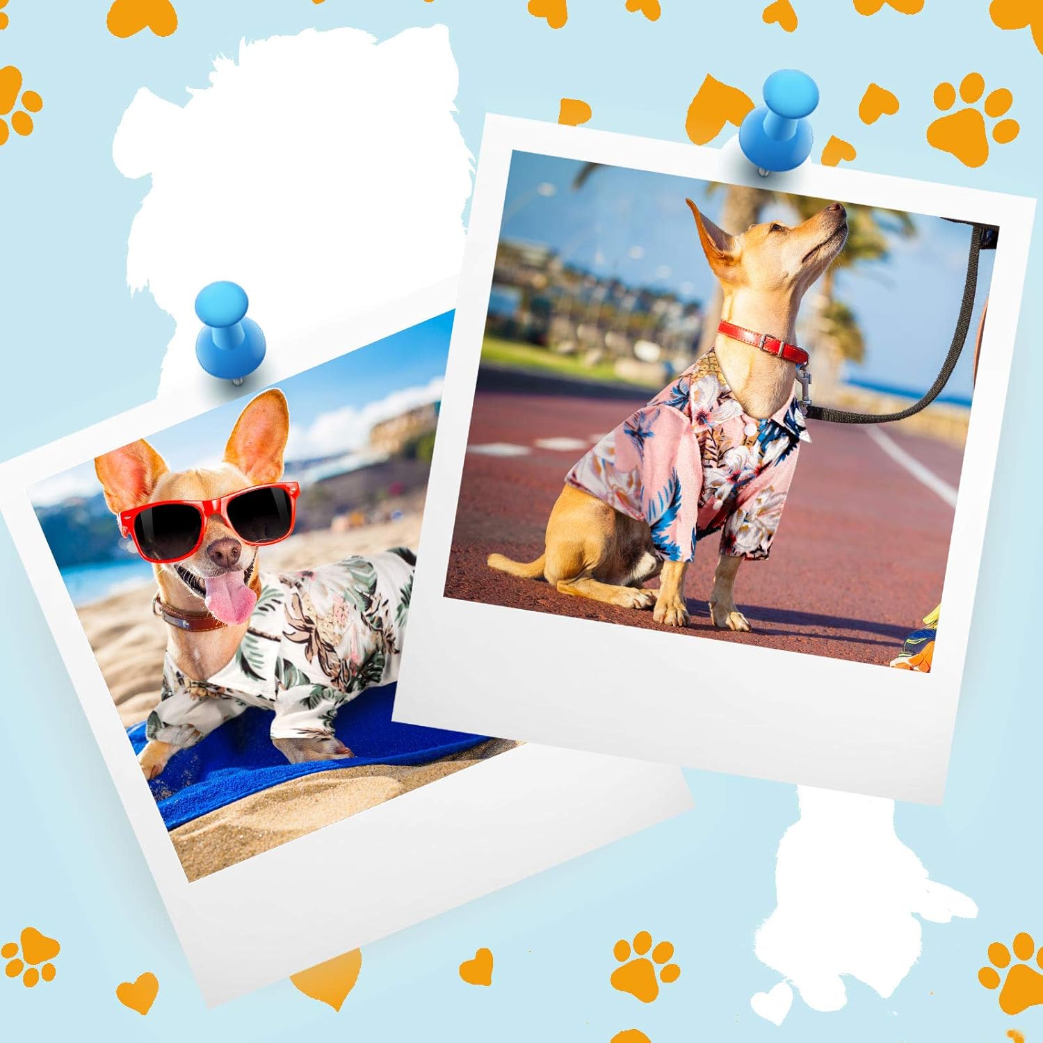 Weewooday 4 Pieces Pet Summer T-Shirts Hawaii Style Floral Pet Dog Shirt Breathable Cool Clothes Beach Seaside Puppy Sweatshirt for Small Puppy(Floral Style,Small)