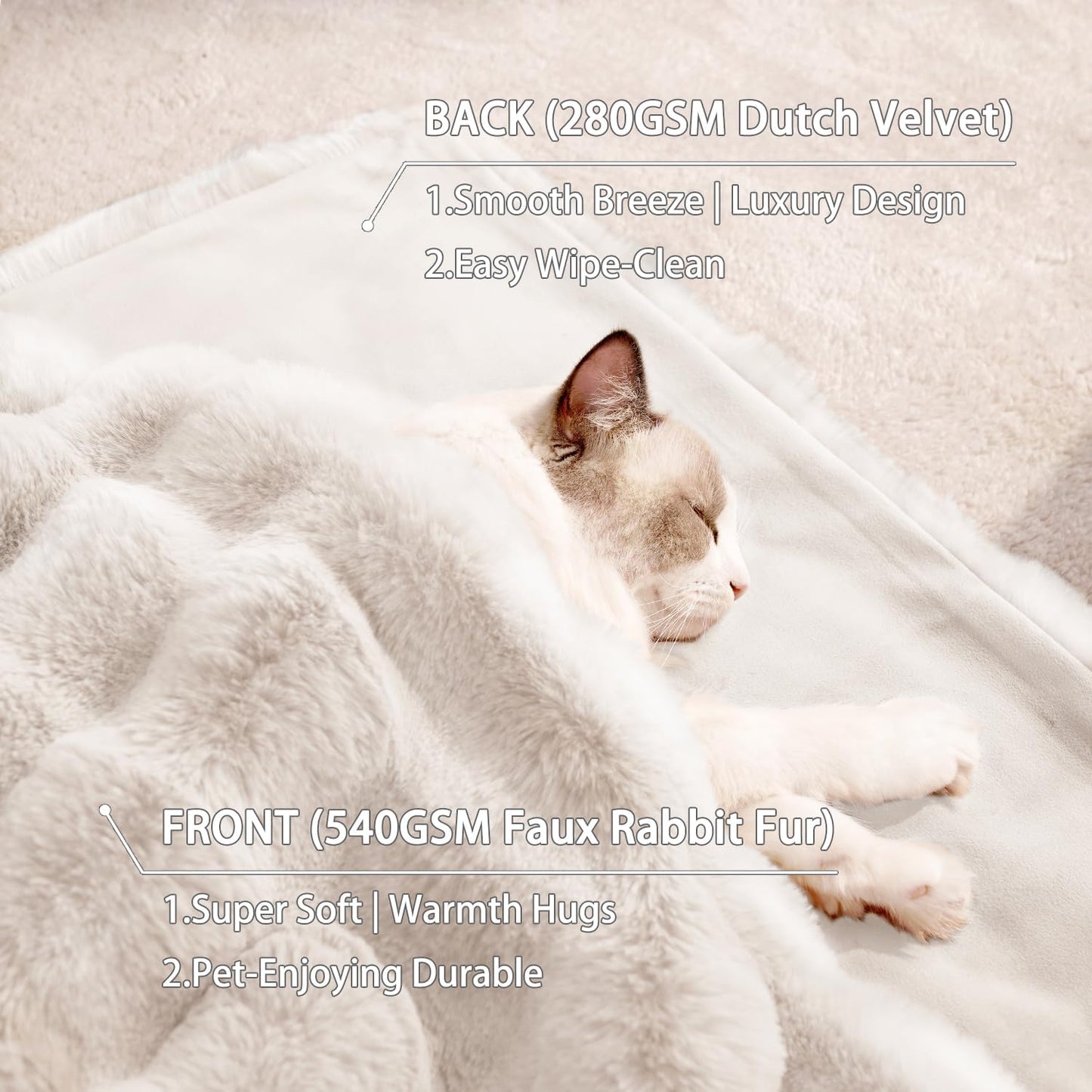 Dog Blanket Ultra Soft Fuzzy Faux Fur Cat