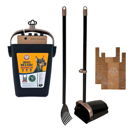 Arm & Hammer Dog Pooper Scooper Swivel Bin & Rake