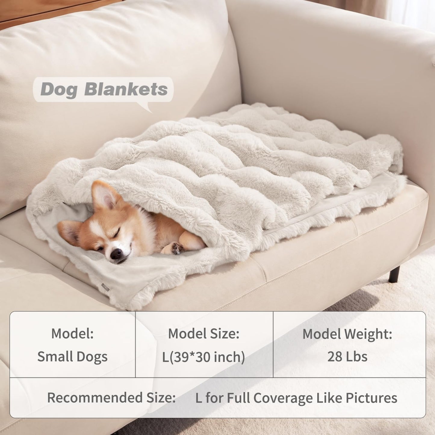 Dog Blanket Ultra Soft Fuzzy Faux Fur Cat