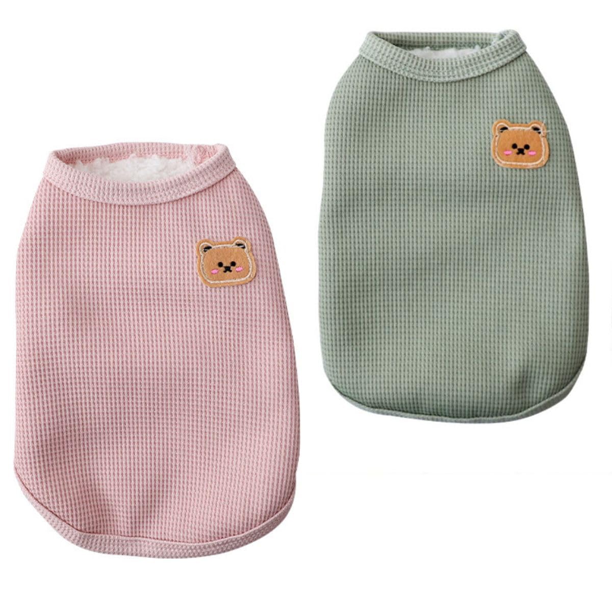 Cotton Dog Shirt Summer Lightweight Pet T-Shirts Soft Breathable Stretchy Cats Dogs Tee Shirt Sleeveless Vest Dog Apparel for Medium Small Dog Clothes 3PCS Yellow&Green&Pink