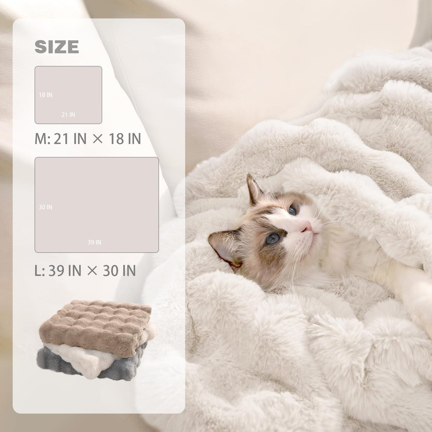 Dog Blanket Ultra Soft Fuzzy Faux Fur Cat