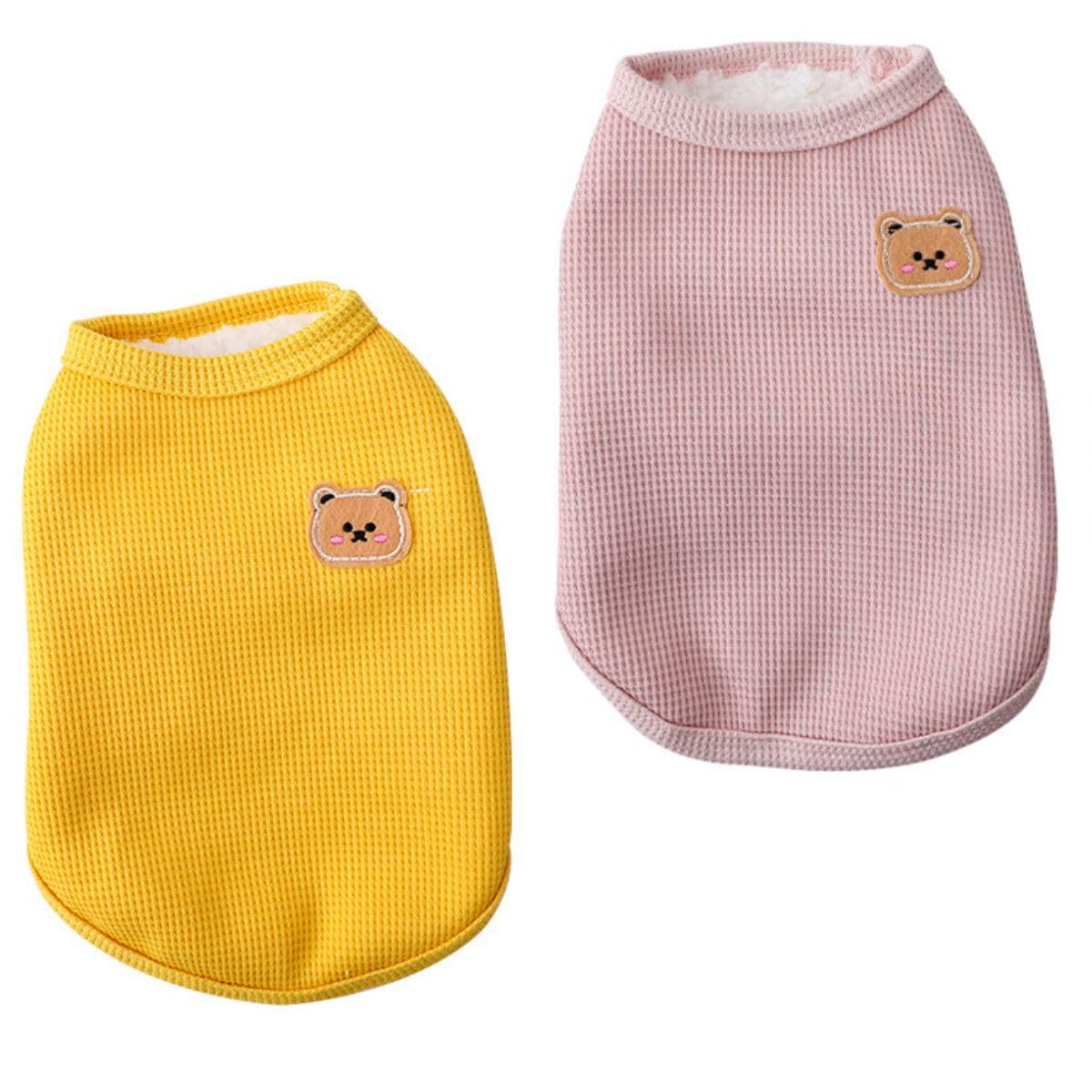 Cotton Dog Shirt Summer Lightweight Pet T-Shirts Soft Breathable Stretchy Cats Dogs Tee Shirt Sleeveless Vest Dog Apparel for Medium Small Dog Clothes 3PCS Yellow&Green&Pink