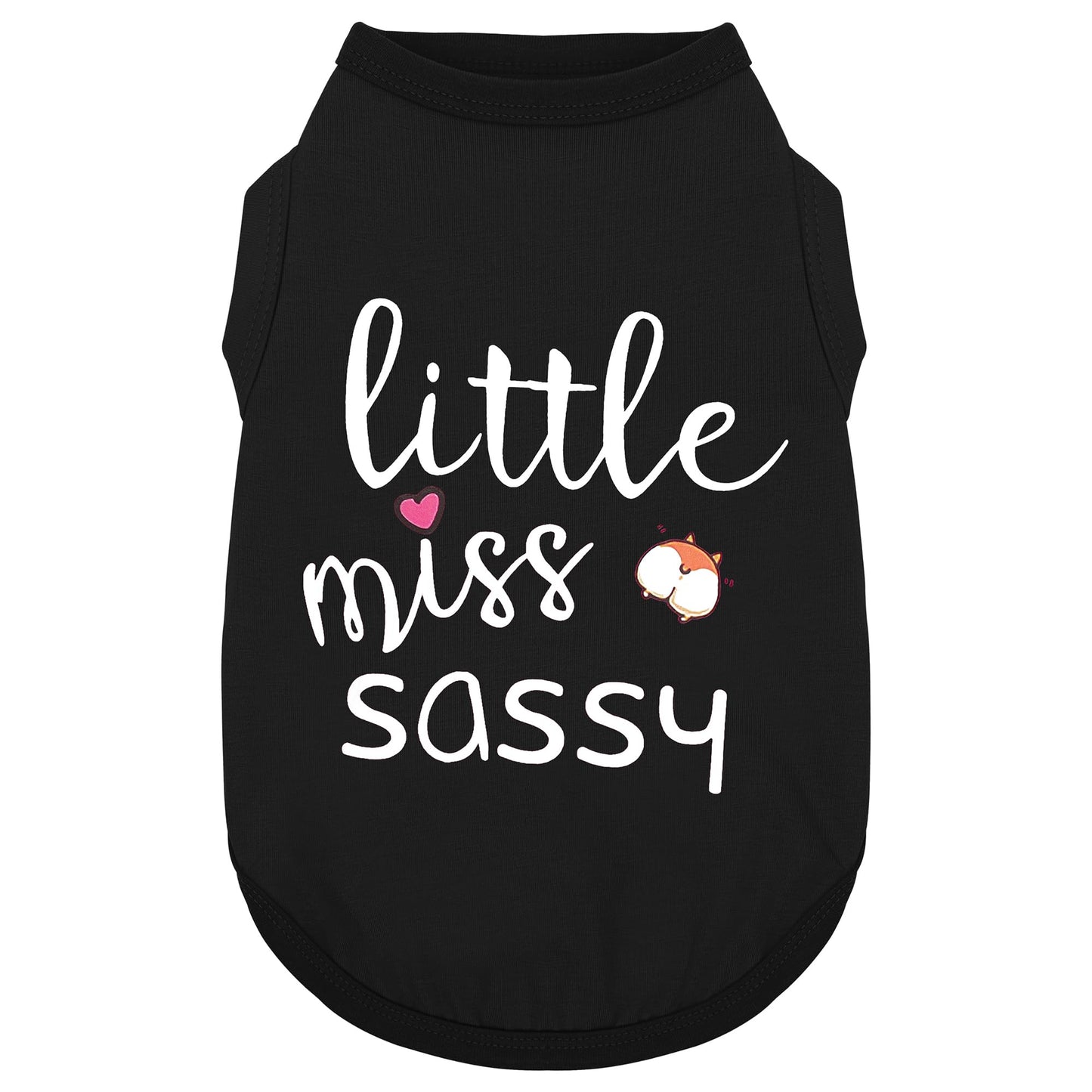Paiaite Dog Clothes Fashionable Sleeveless Pet Vest: 'Little Miss Sassy' Printed Cotton Dog Shirt, Ideal for Small, Medium, and Large Breeds, Ensuring Comfort and Breathability Rose Red M