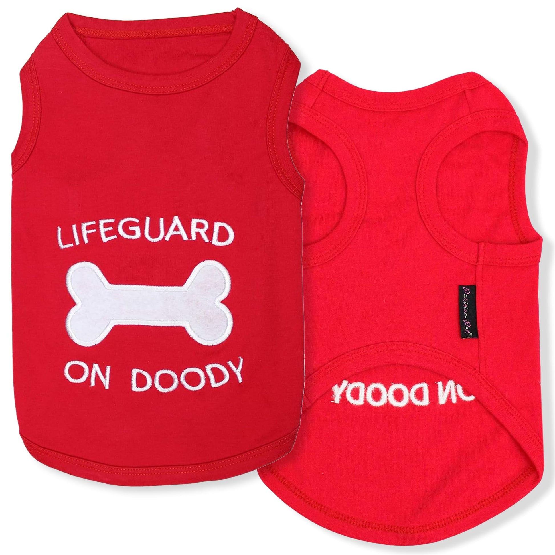 Parisian Pet Dog Tshirt - Embroidered “ Little Wingman “ Dog Shirt - Pure Cotton and Lightweight Dog Clothes - Sleeveless Black Dog Tee Shirts - Machine Washable Dog Shirts for Small Dogs - S