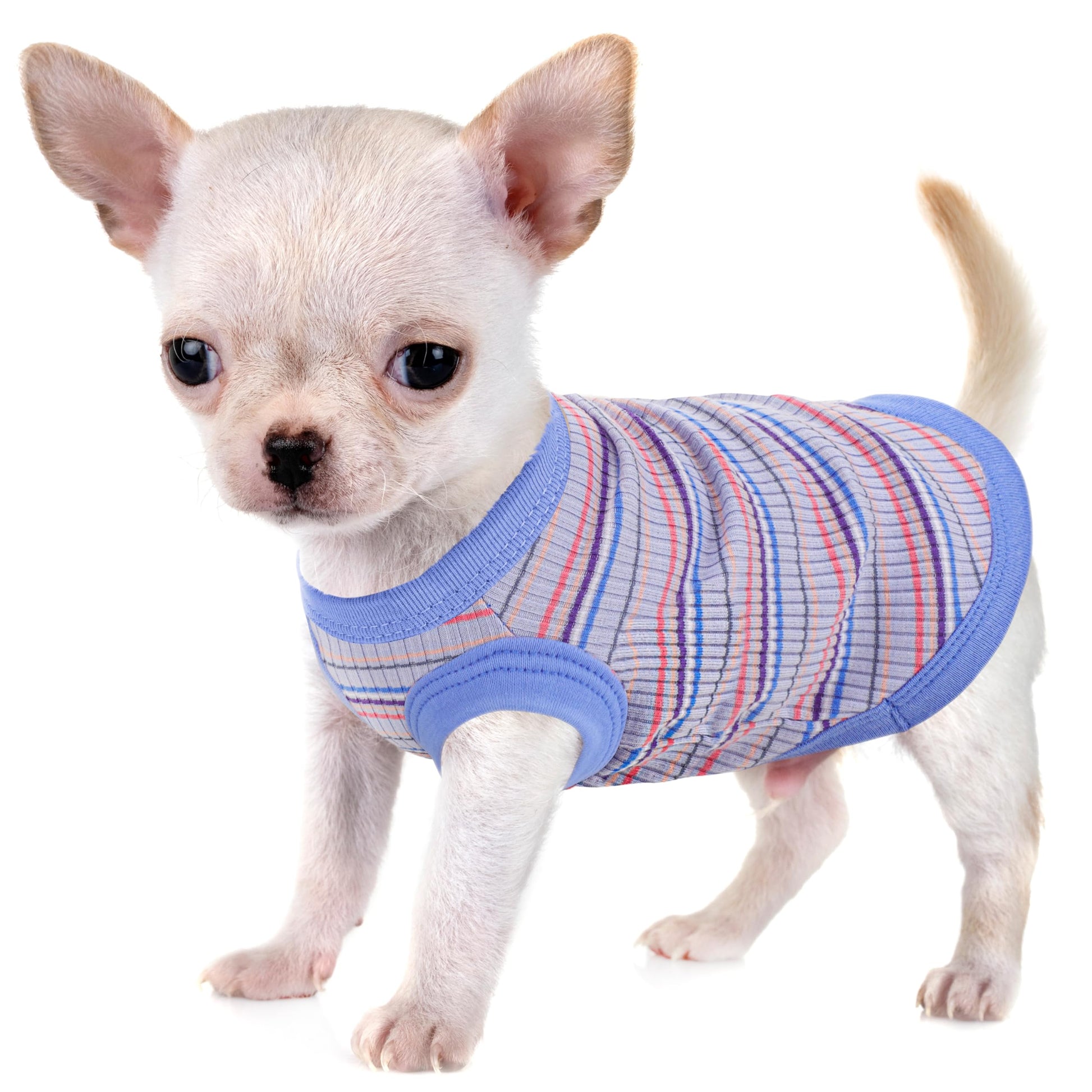 Elevate Your Pet's Comfort and Fashion: Premium 100% Cotton Rib Dog Shirt Vest for Small Breeds Like Chihuahuas, Yorkies, and Puppies .Year-Round Style with Tank-Style Puppy Attire Pink X-Small