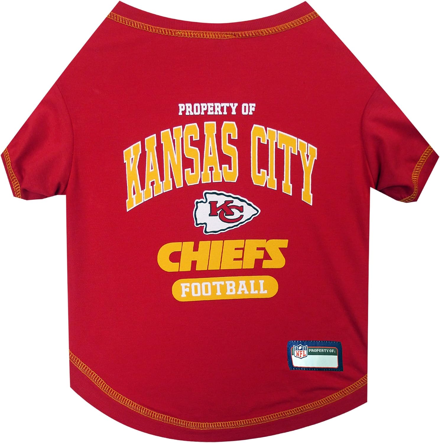 PET SHIRT for Dogs & Cats - NFL KANSAS CITY CHIEFS Dog T-Shirt, Medium. - Cutest Pet Tee Shirt for the real sporty pup