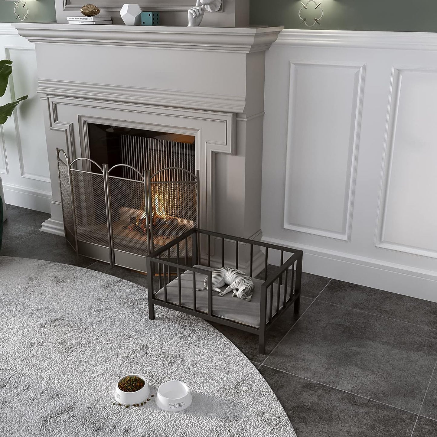 Dog Bed with Rails - Elevated Pet Metal Bed