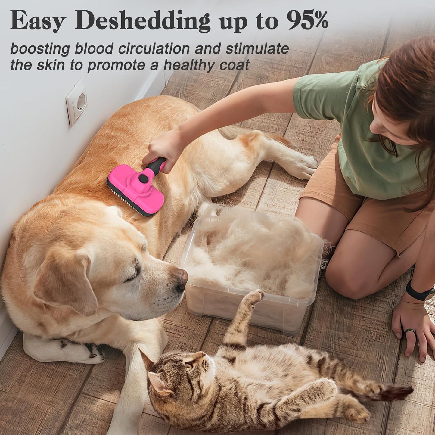 Swihauk Self Cleaning Slicker Brush for Dogs & Cats