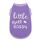 Paiaite Dog Clothes Fashionable Sleeveless Pet Vest: 'Little Miss Sassy' Printed Cotton Dog Shirt, Ideal for Small, Medium, and Large Breeds, Ensuring Comfort and Breathability Rose Red M