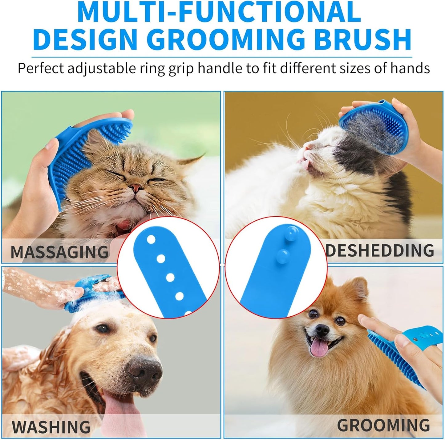 Comotech 3PCS Dog Bath Brush
