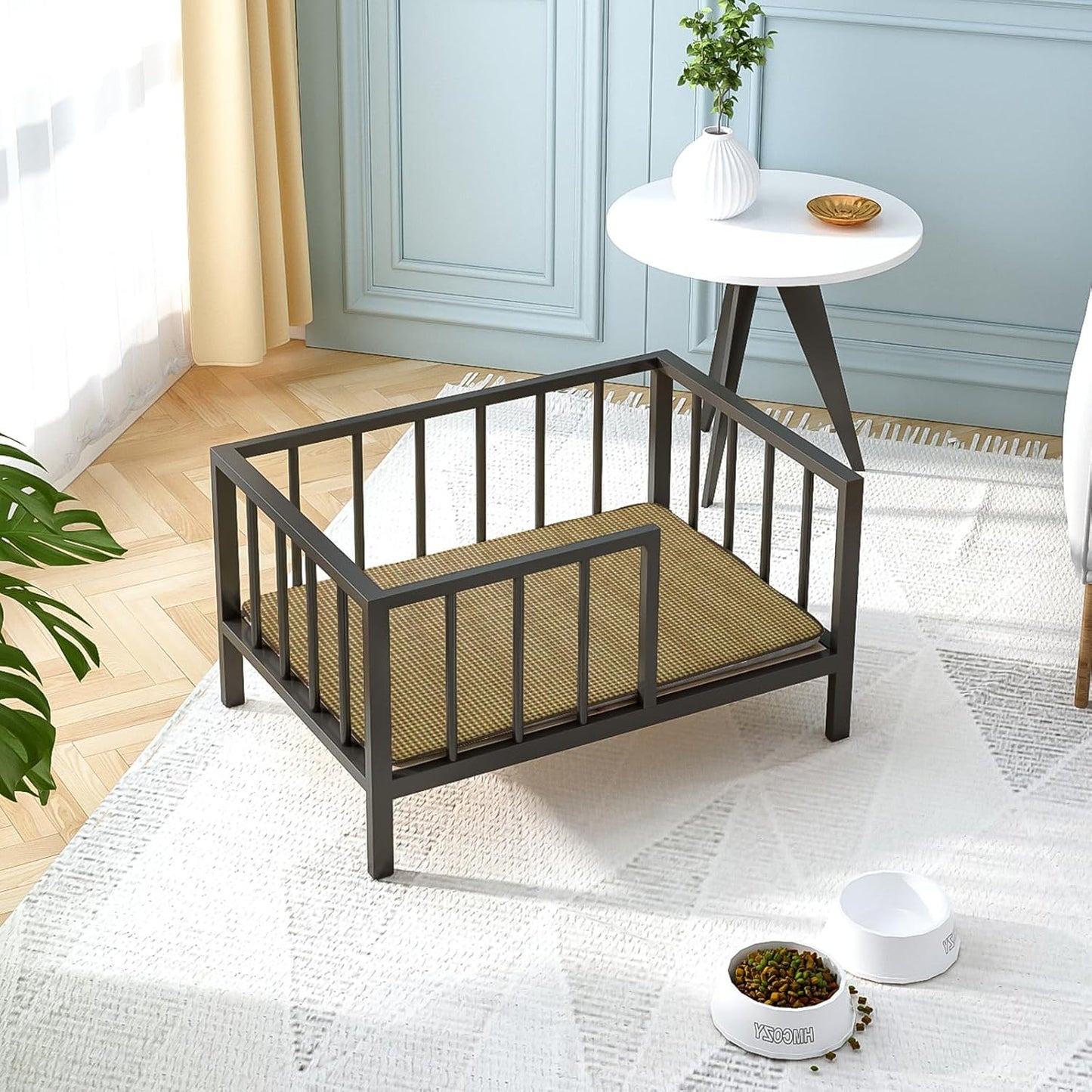 Dog Bed with Rails - Elevated Pet Metal Bed