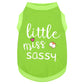 Paiaite Dog Clothes Fashionable Sleeveless Pet Vest: 'Little Miss Sassy' Printed Cotton Dog Shirt, Ideal for Small, Medium, and Large Breeds, Ensuring Comfort and Breathability Rose Red M