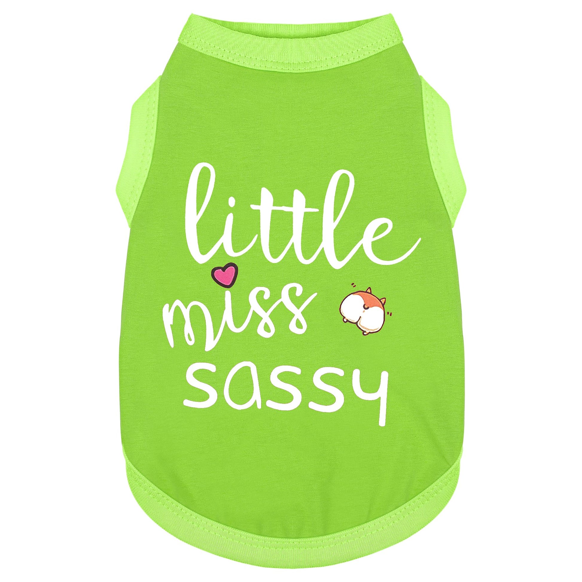 Paiaite Dog Clothes Fashionable Sleeveless Pet Vest: 'Little Miss Sassy' Printed Cotton Dog Shirt, Ideal for Small, Medium, and Large Breeds, Ensuring Comfort and Breathability Rose Red M
