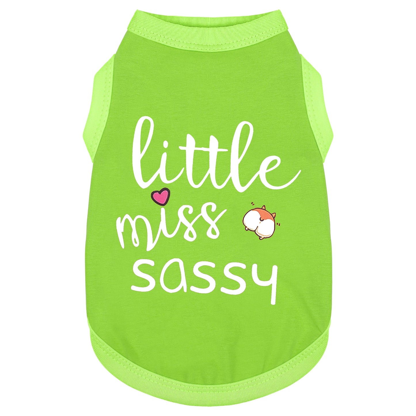 Paiaite Dog Clothes Fashionable Sleeveless Pet Vest: 'Little Miss Sassy' Printed Cotton Dog Shirt, Ideal for Small, Medium, and Large Breeds, Ensuring Comfort and Breathability Rose Red M