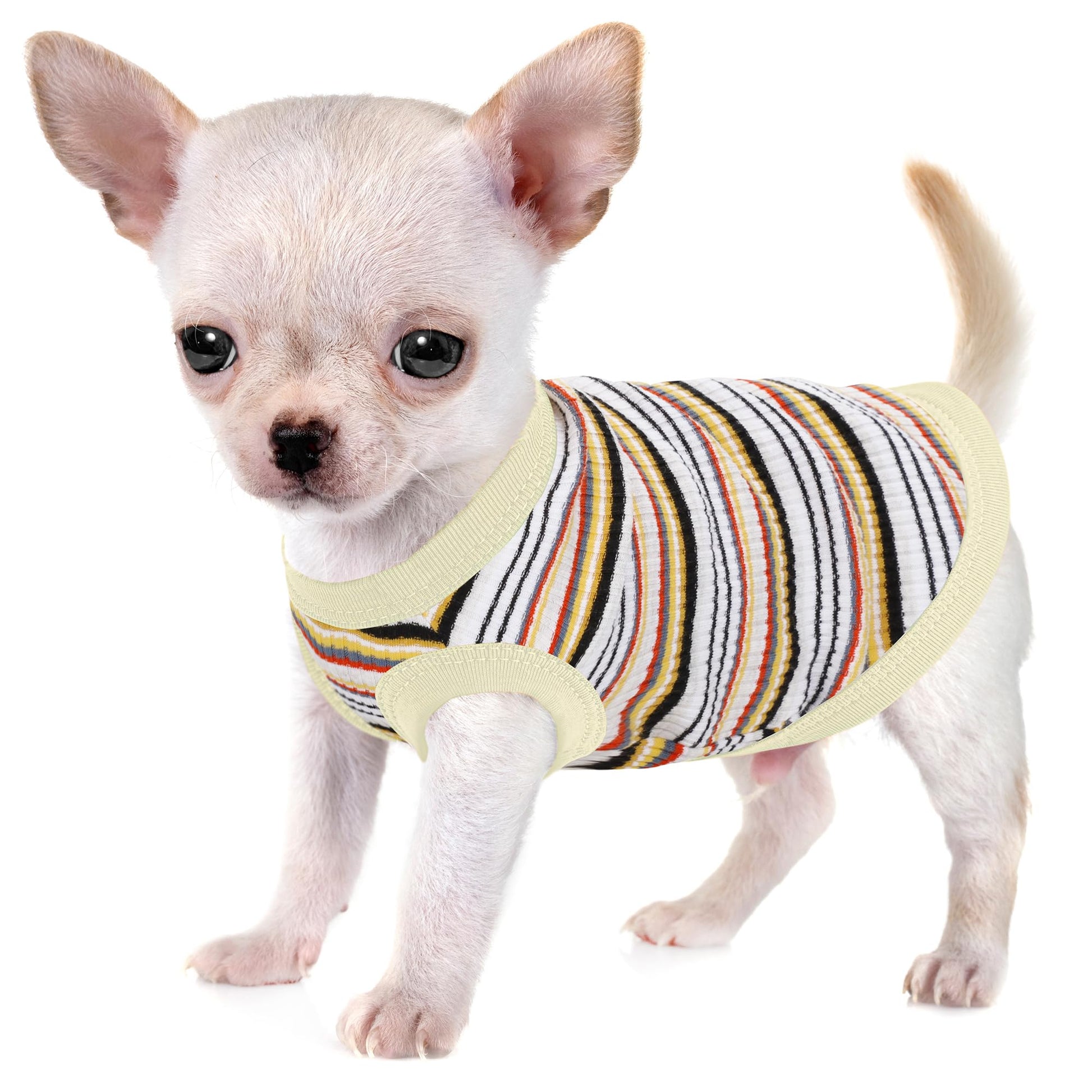 Elevate Your Pet's Comfort and Fashion: Premium 100% Cotton Rib Dog Shirt Vest for Small Breeds Like Chihuahuas, Yorkies, and Puppies .Year-Round Style with Tank-Style Puppy Attire Pink X-Small
