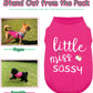 Paiaite Dog Clothes Fashionable Sleeveless Pet Vest: 'Little Miss Sassy' Printed Cotton Dog Shirt, Ideal for Small, Medium, and Large Breeds, Ensuring Comfort and Breathability Rose Red M
