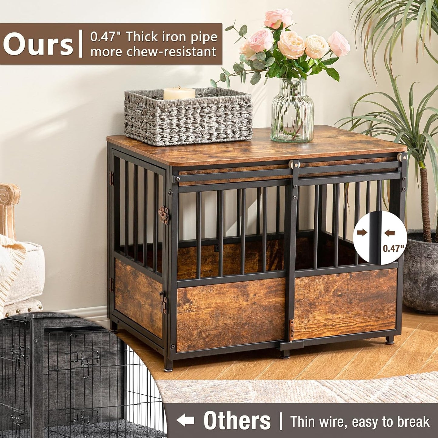 KOOPRO 32 Inch Dog Crate Furniture