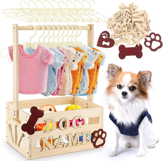 20" x 13" x 9" Wooden Pet Wardrobe Closet Crate Box