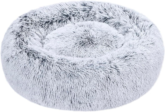 Amazon Basics Donut Pet Bolster Faux Fur Bed for Dog