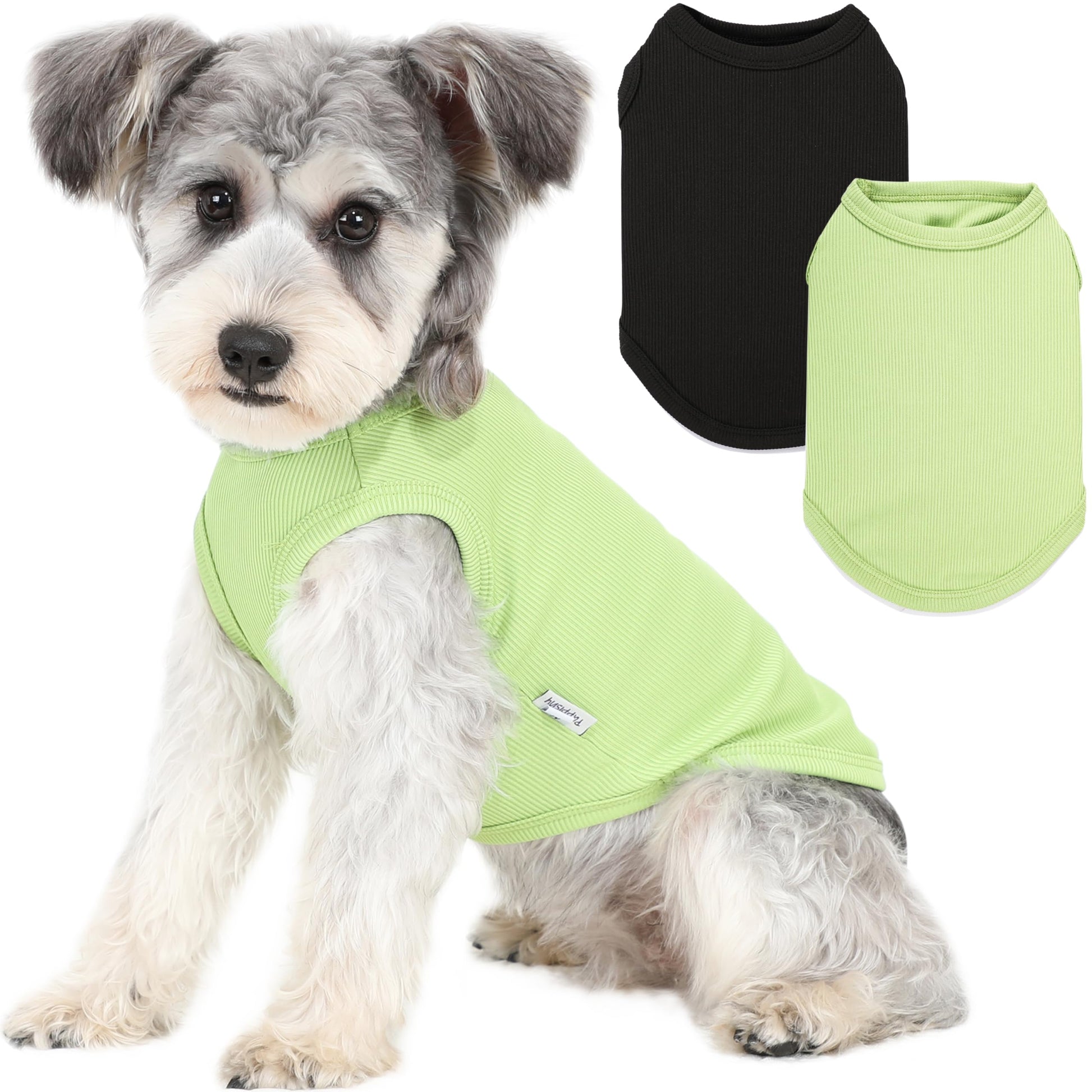 2 Pack Dog Clothes for Small Dogs Summer Dog Shirt Vest Girl Boy Lightweight Puppy T-Shirts Blank Soft and Cool Pet Clothing Sleeveless Medium Large Dog Outfit (Purple+L-Pink, Medium)