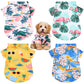 Weewooday 4 Pieces Pet Summer T-Shirts Hawaii Style Floral Pet Dog Shirt Breathable Cool Clothes Beach Seaside Puppy Sweatshirt for Small Puppy(Floral Style,Small)