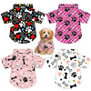 Weewooday 4 Pieces Pet Summer T-Shirts Hawaii Style Floral Pet Dog Shirt Breathable Cool Clothes Beach Seaside Puppy Sweatshirt for Small Puppy(Floral Style,Small)