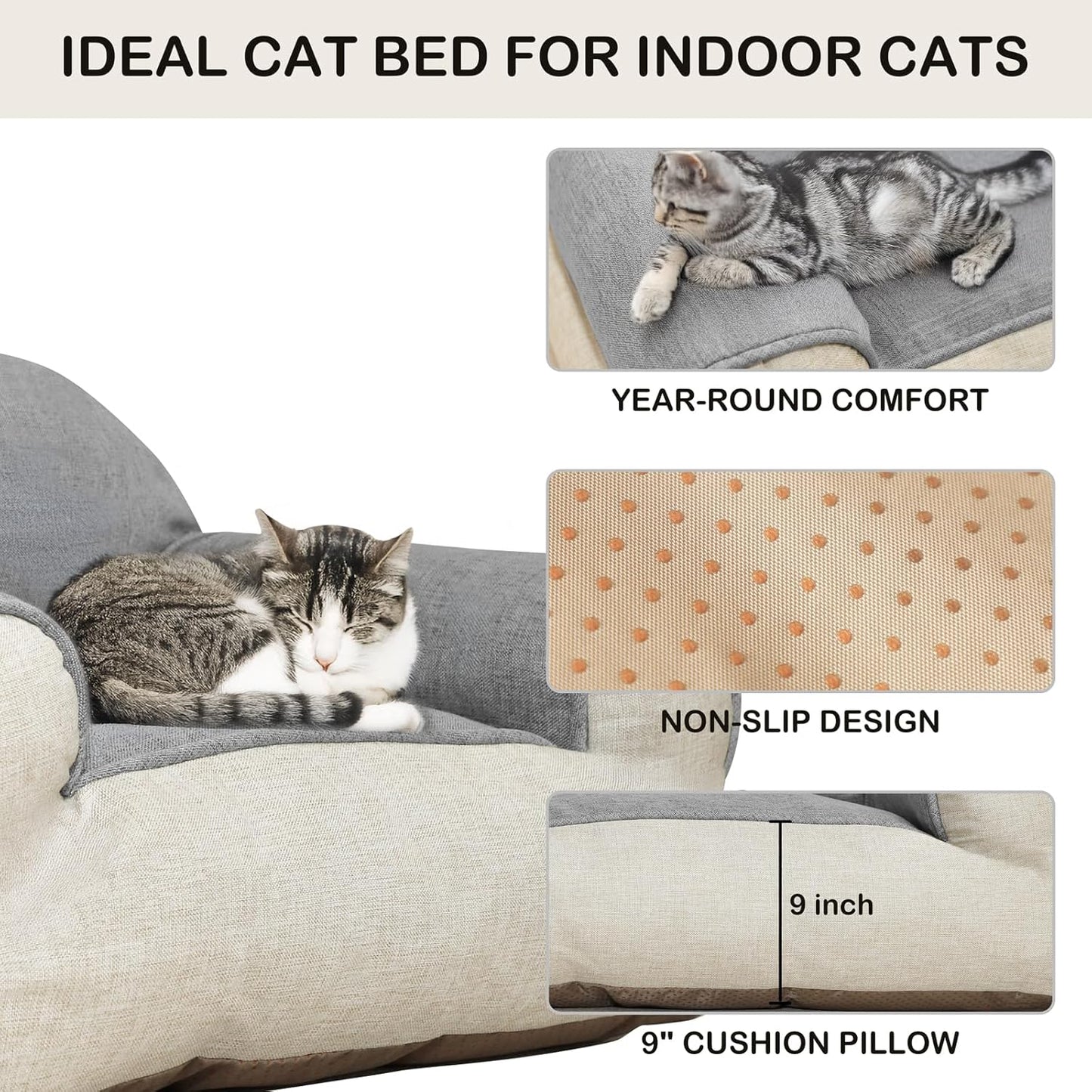 Fluffy Cat Sofa for Indoor Cats