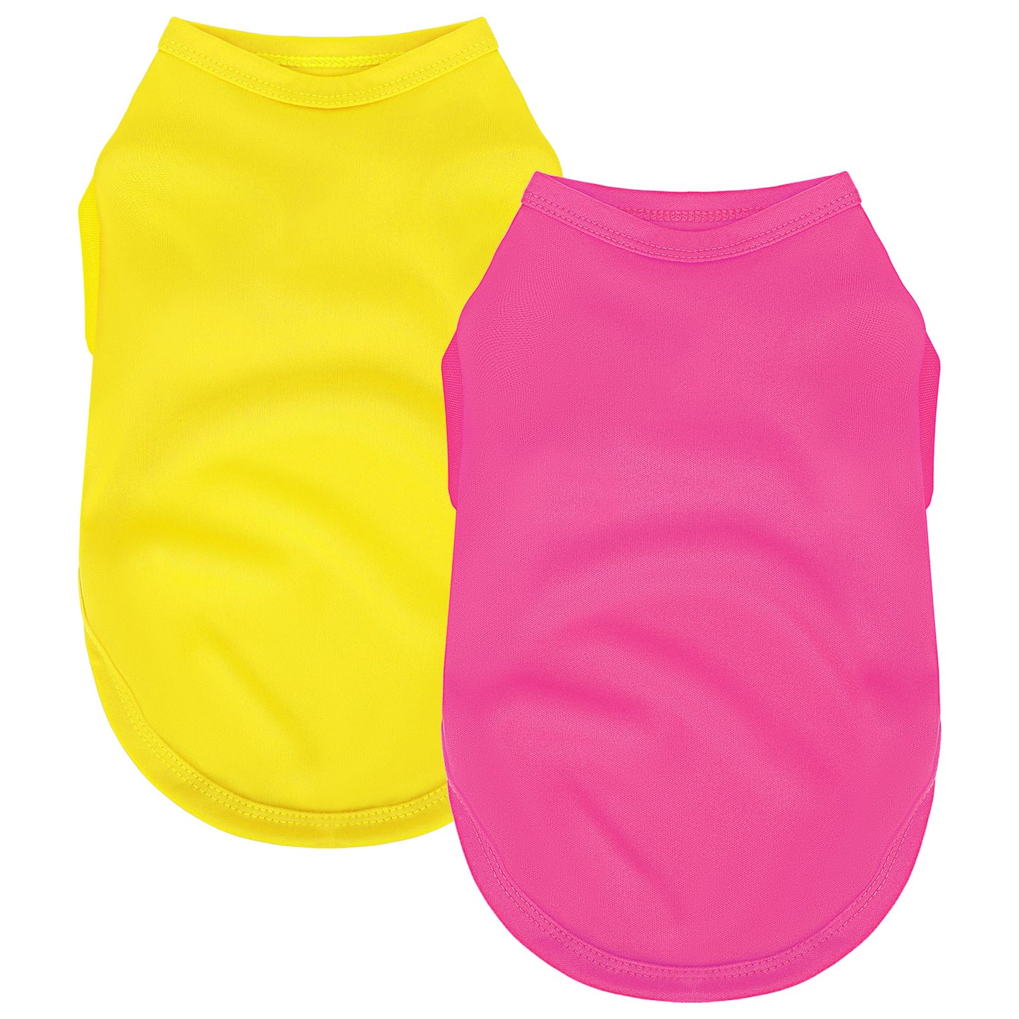 2 Pack Solid Color Dog Shirts - Lightweight, Quick Dry, Breathable Pet T-Shirts for Small to Large Dogs - Stretchy, Durable, Ideal for All Seasons and Holidays.Black White S