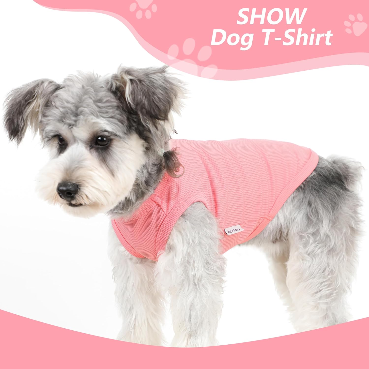 2 Pack Dog Clothes for Small Dogs Summer Dog Shirt Vest Girl Boy Lightweight Puppy T-Shirts Blank Soft and Cool Pet Clothing Sleeveless Medium Large Dog Outfit (Purple+L-Pink, Medium)