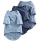 Multipack 100% Organic Cotton Dog Short Sleeve T-Shirt Pet Tees for All Breeds, Gray Ombre, Medium