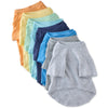 Multipack 100% Organic Cotton Dog Short Sleeve T-Shirt Pet Tees for All Breeds, Rainbow Pinks, XX-Small