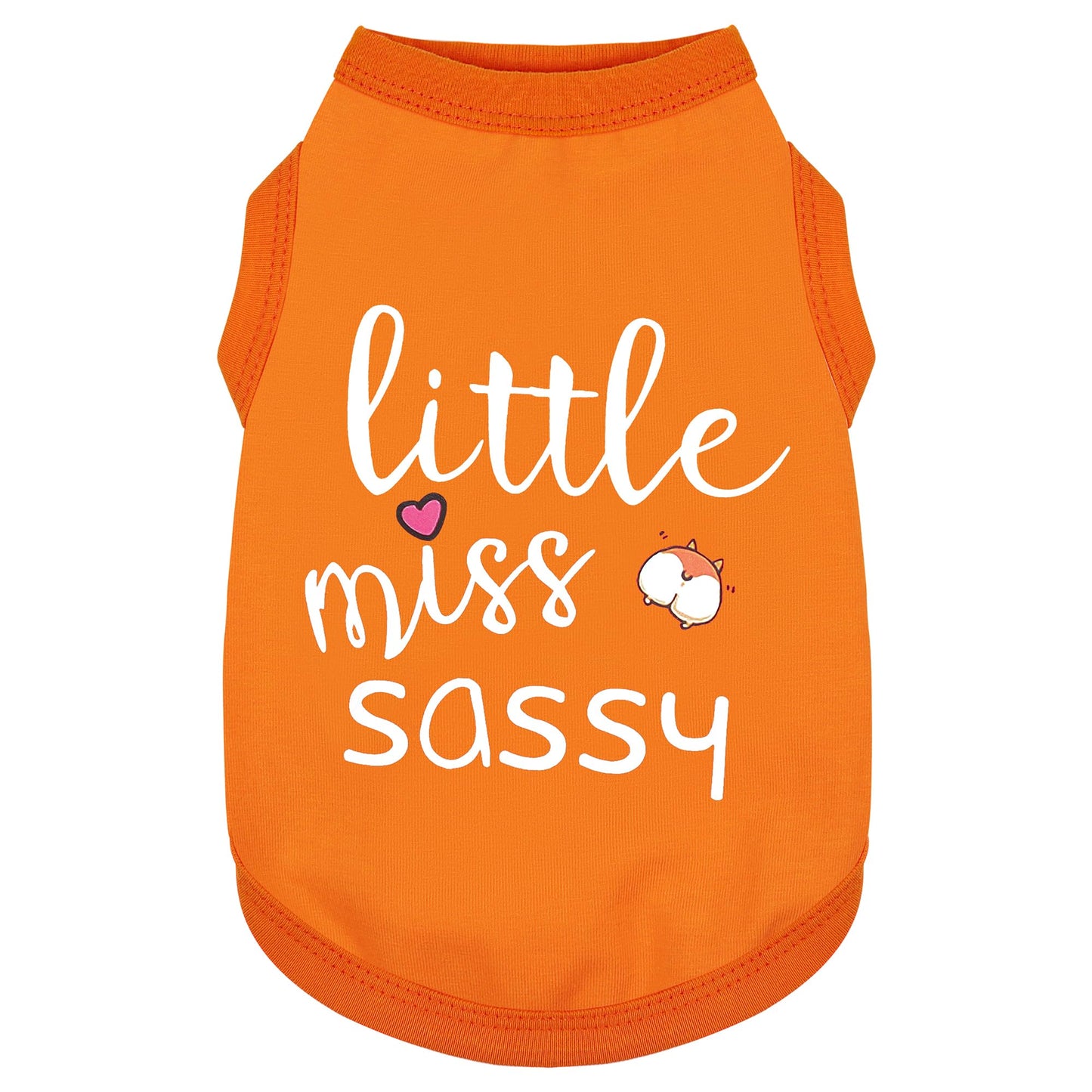 Paiaite Dog Clothes Fashionable Sleeveless Pet Vest: 'Little Miss Sassy' Printed Cotton Dog Shirt, Ideal for Small, Medium, and Large Breeds, Ensuring Comfort and Breathability Rose Red M