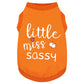 Paiaite Dog Clothes Fashionable Sleeveless Pet Vest: 'Little Miss Sassy' Printed Cotton Dog Shirt, Ideal for Small, Medium, and Large Breeds, Ensuring Comfort and Breathability Rose Red M