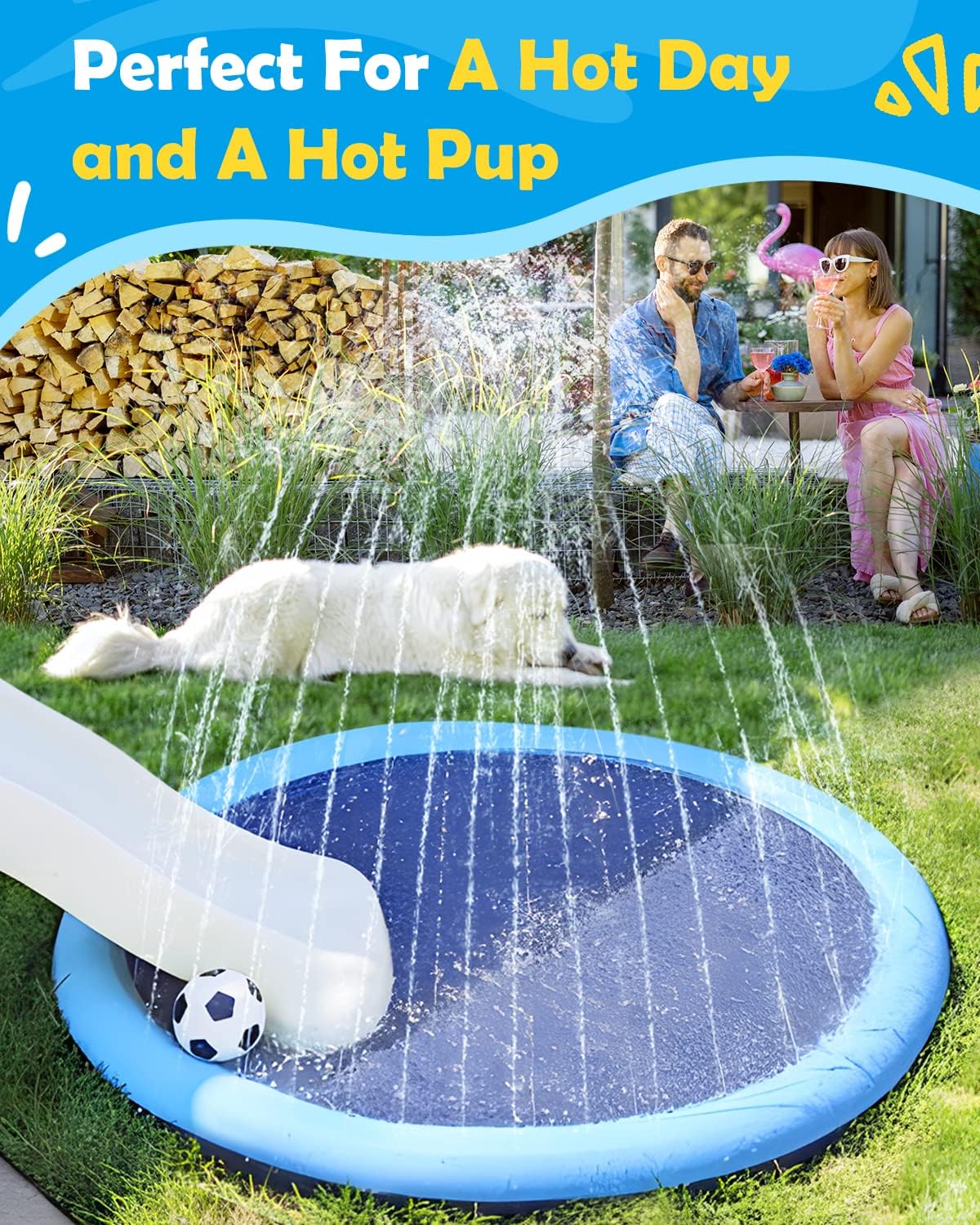 Peteast Splash Pad for Dogs & Kids
