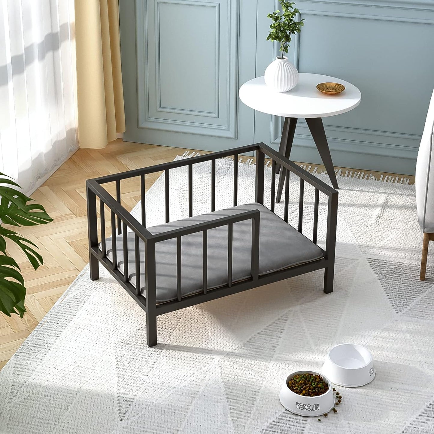Dog Bed with Rails - Elevated Pet Metal Bed