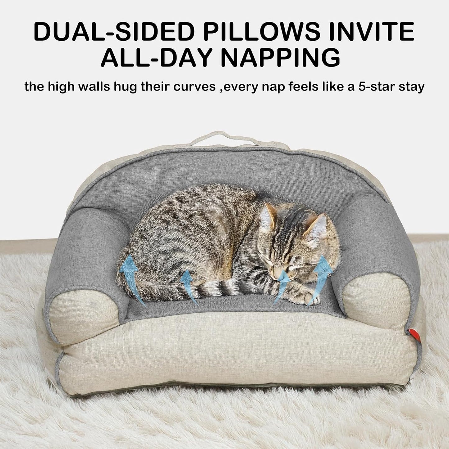 Fluffy Cat Sofa for Indoor Cats