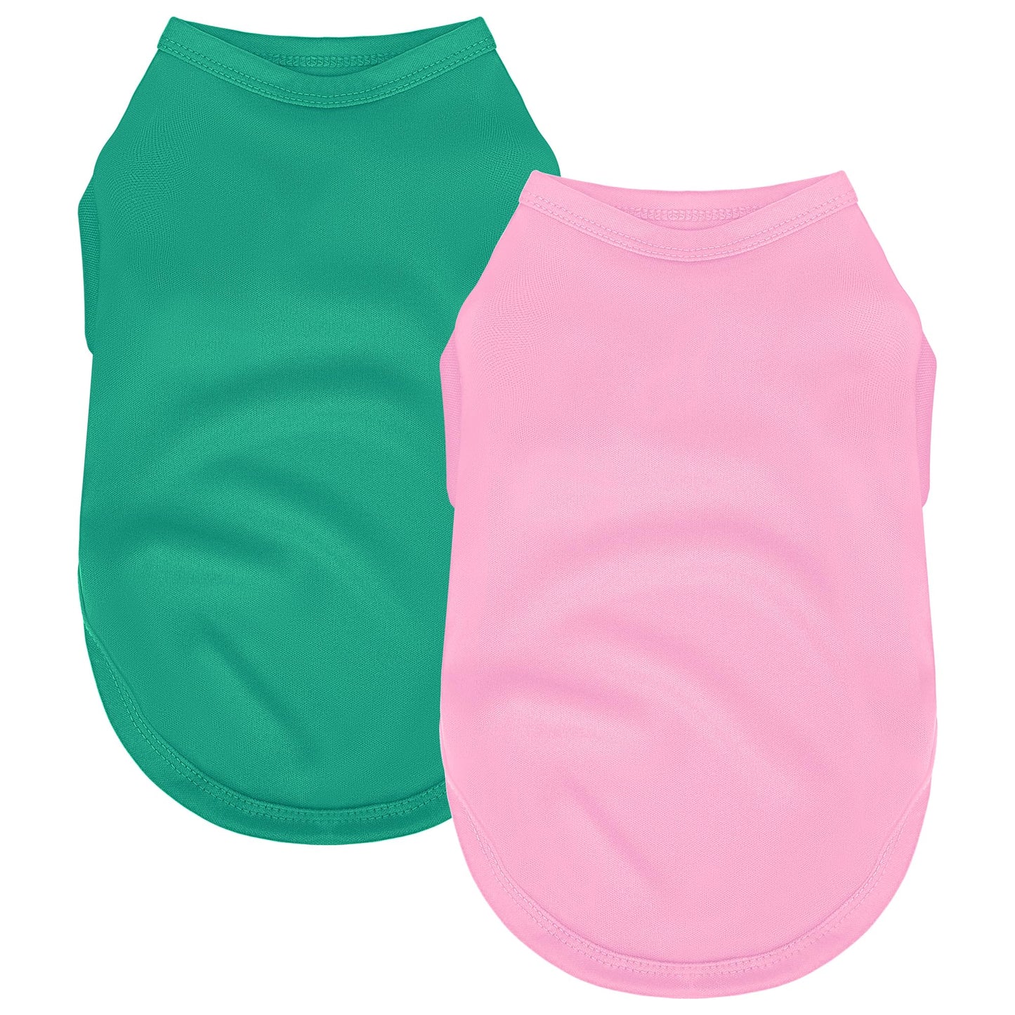 2 Pack Solid Color Dog Shirts - Lightweight, Quick Dry, Breathable Pet T-Shirts for Small to Large Dogs - Stretchy, Durable, Ideal for All Seasons and Holidays.Black White S